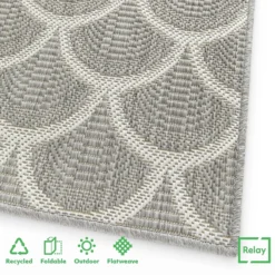 Relay Recycled Indoor/Outdoor Rug - Grey - 160x230cm -Home Base Sales Shop 14015912 2055006090383413