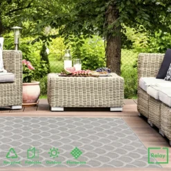 Relay Recycled Indoor/Outdoor Rug - Grey - 160x230cm -Home Base Sales Shop 14015912 5755006090235423