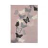 Butterfly Rug - Grey & Blush - 120x170cm