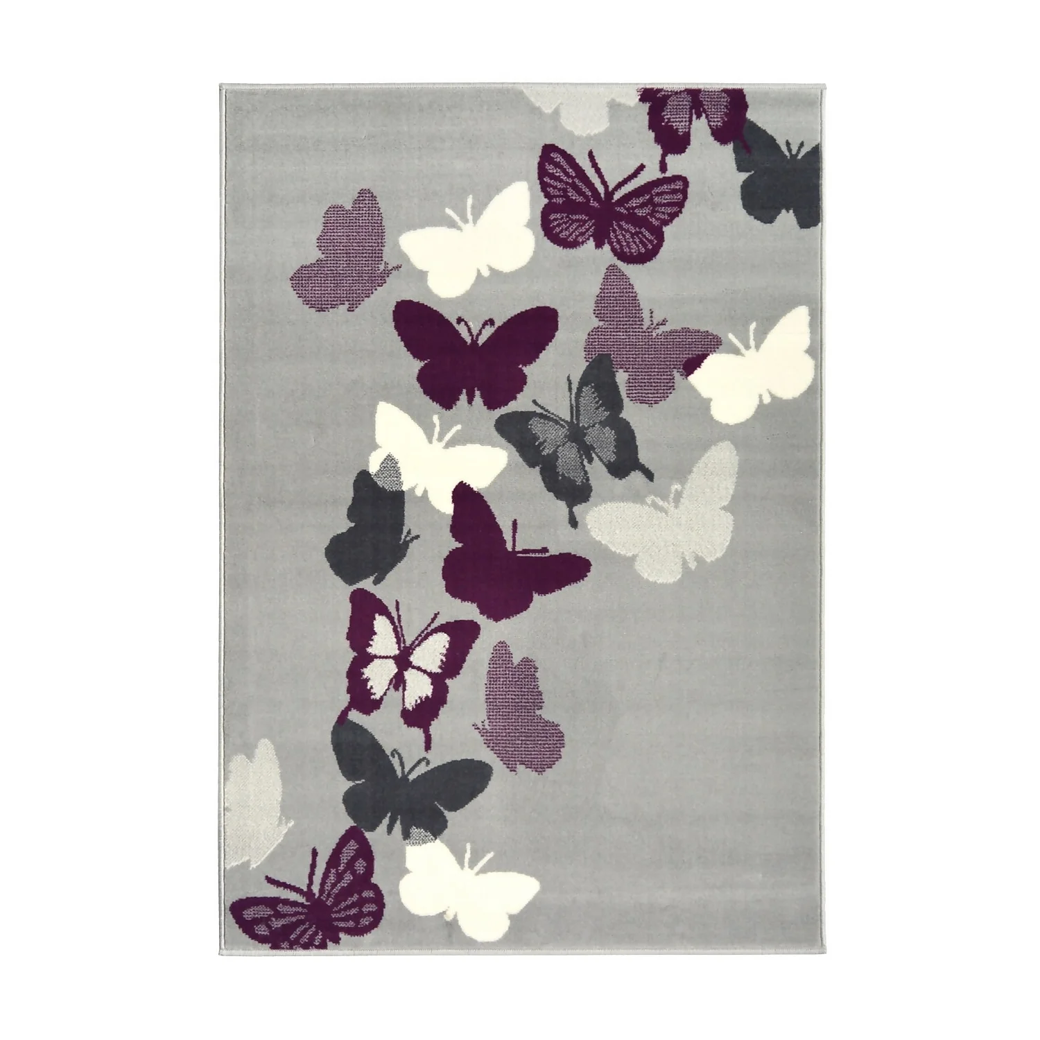 Butterfly Rug - Grey - 120x170cm 1 Butterfly Rug - Grey - 120x170cm