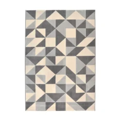 Creation Venus Geometric Rug - Grey - 120x170cm