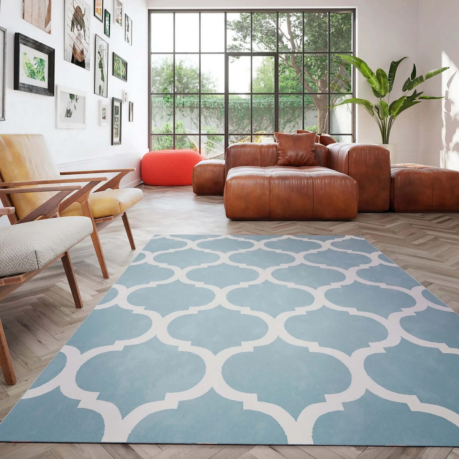 Creation Venus Rug - Teal - 120/170 2 Creation Venus Rug - Teal - 120/170 - Image 2