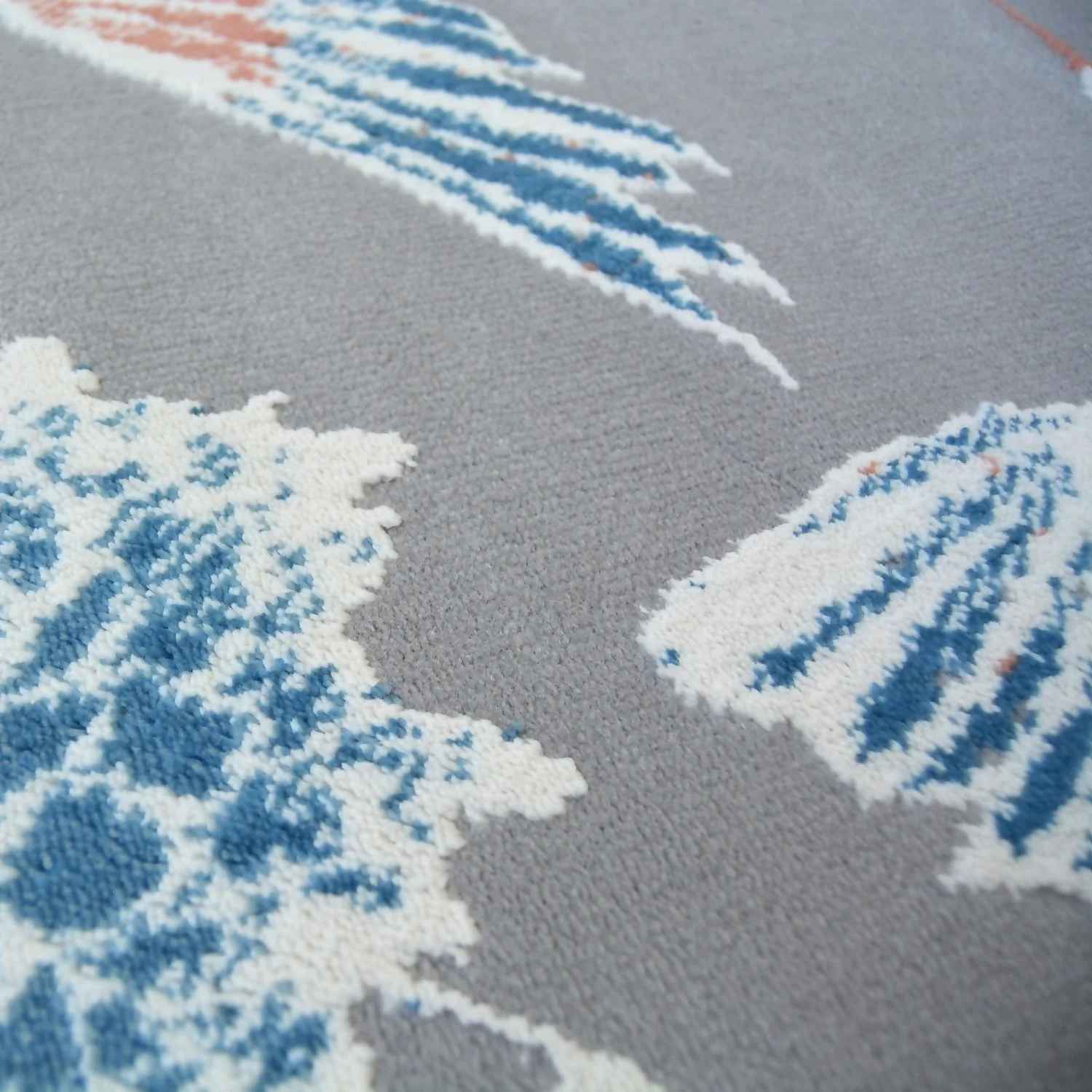 Abstract Birds Rug - Grey - 120x170cm 2 Abstract Birds Rug - Grey - 120x170cm - Image 2