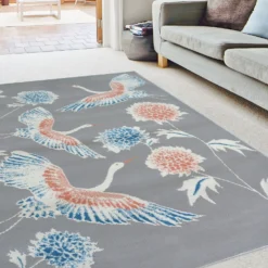 Abstract Birds Rug - Grey - 160x230cm 9 Abstract Birds Rug - Grey - 160x230cm -Home Base Sales Shop 14015997 1135006085653505
