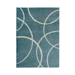 Snug Bubbles Rug - Blue & Ivory - 160x230cm
