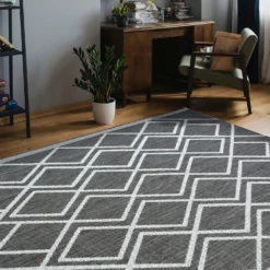 County Diamonds Indoor/Outdoor Rug - Silver - 120x170cm 8 County Diamonds Indoor/Outdoor Rug - Silver - 120x170cm -Home Base Sales Shop 14016058 6385006087102610