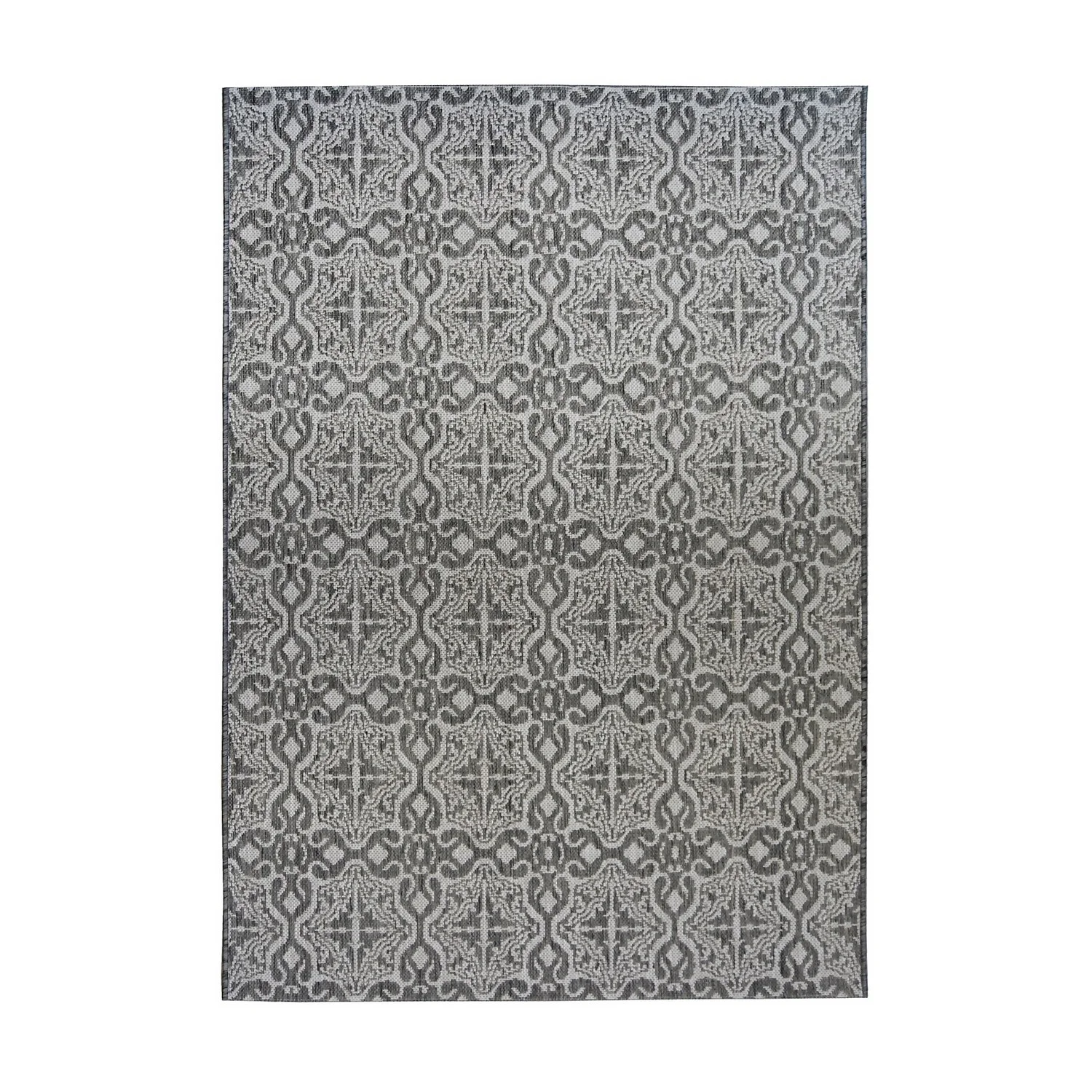 County Victorian Indoor/Outdoor Rug - Grey - 120x170cm 1 County Victorian Indoor/Outdoor Rug - Grey - 120x170cm