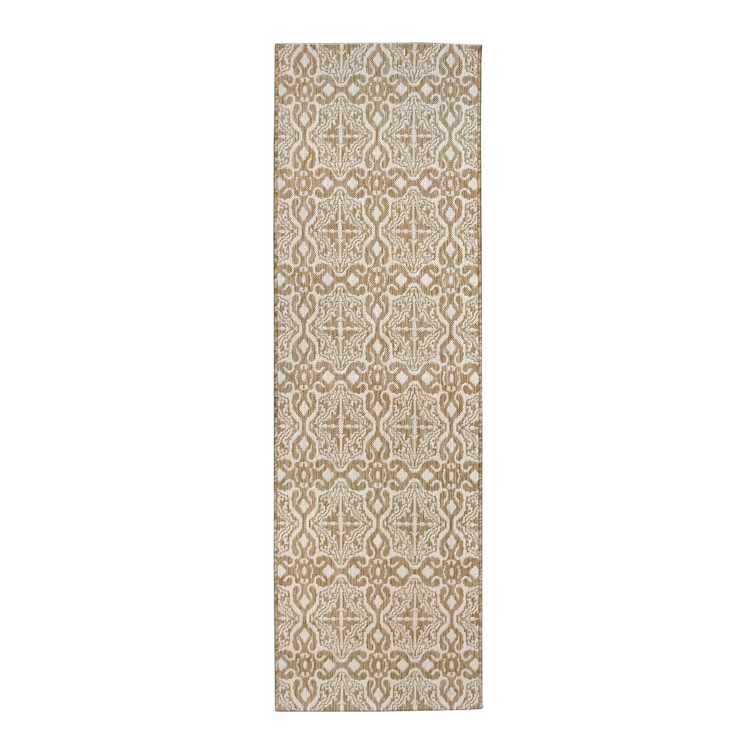 County Victorian Indoor/Outdoor Rug - Natural - 67x200cm 1 County Victorian Indoor/Outdoor Rug - Natural - 67x200cm