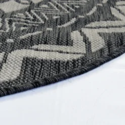 County Circle Indoor/Outdoor Rug - Grey - 133cm 11 County Circle Indoor/Outdoor Rug - Grey - 133cm -Home Base Sales Shop 14016069 1125006085570801