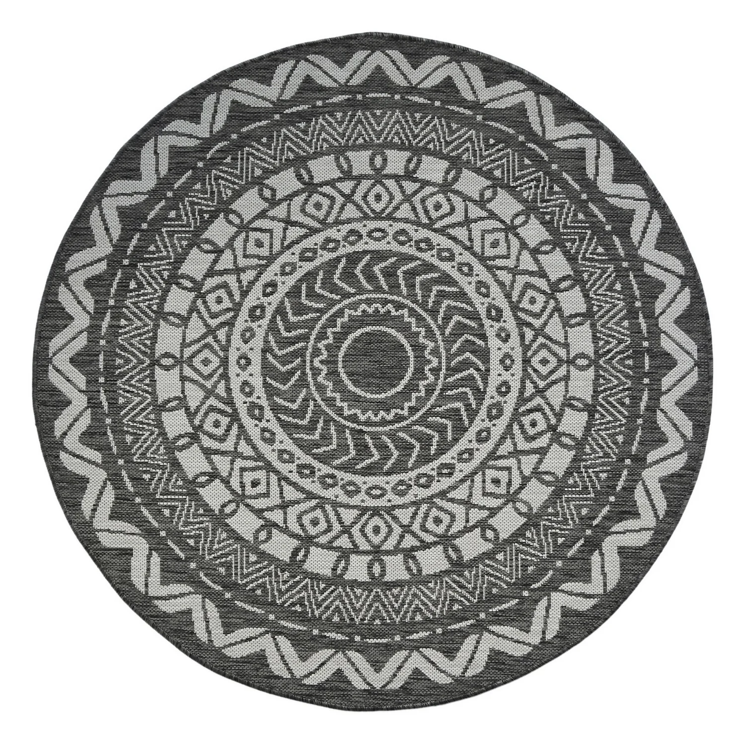 County Circle Indoor/Outdoor Rug - Grey - 133cm 1 County Circle Indoor/Outdoor Rug - Grey - 133cm