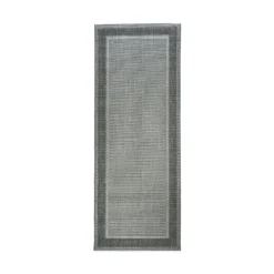 Denver Border Indoor/Outdoor Rug - Grey - 80x200cm