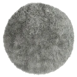Soft Washable Circle Rug - Grey - 100cm