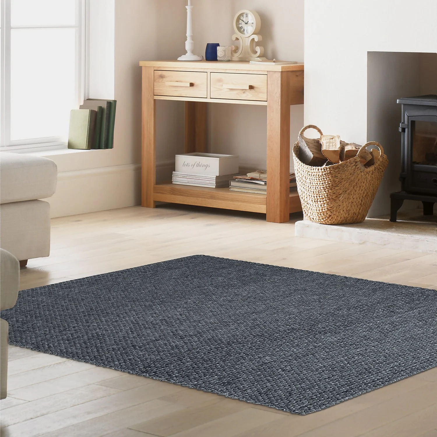 New Dawn Jaya Rug - Charcoal - 120x170cm 2 New Dawn Jaya Rug - Charcoal - 120x170cm - Image 2