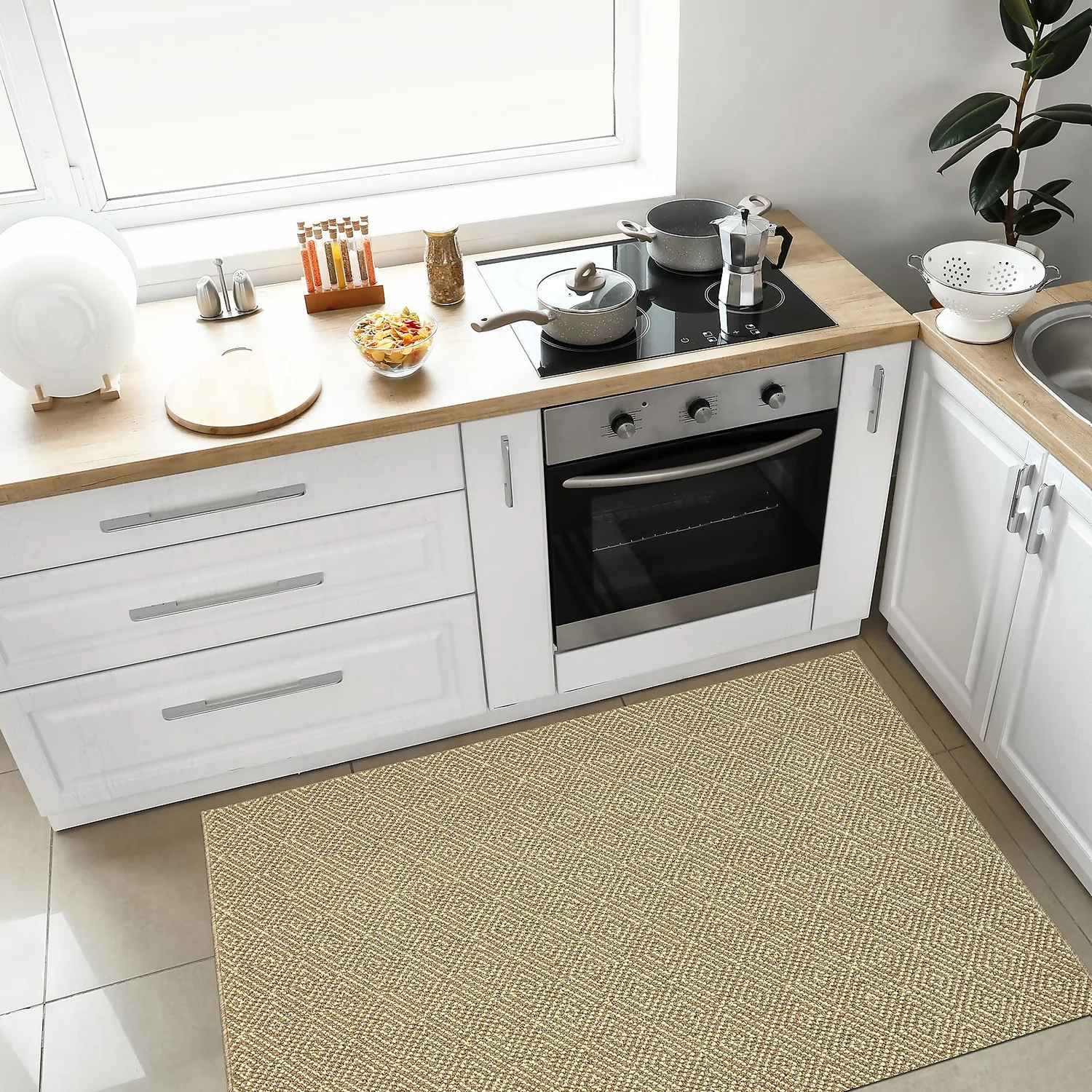 Prague Washable Rug - Mocha - 80x140cm 2 Prague Washable Rug - Mocha - 80x140cm - Image 2