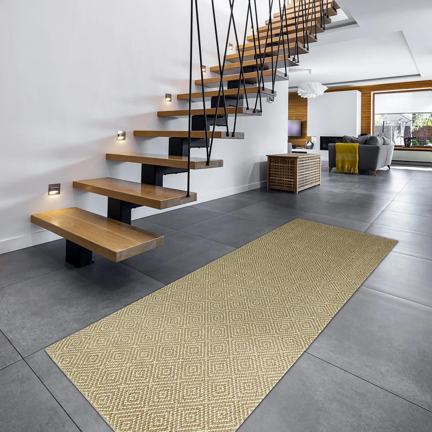 Prague Washable Runner - Mocha - 67x180cm 2 Prague Washable Runner - Mocha - 67x180cm - Image 2