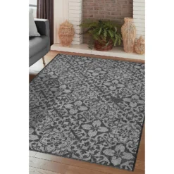 Indoor Outdoor Tile Rug - Grey - 100x150cm -Home Base Sales Shop 14758875 1565053510742640