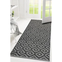 Indoor Outdoor Geo Runner - Silver - 67x200cm -Home Base Sales Shop 14758882 5175053511336805