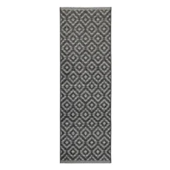 Indoor Outdoor Geo Runner - Silver - 67x200cm