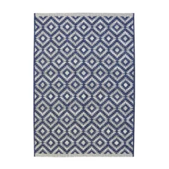 Indoor Outdoor Geo Rug - Navy - 120x170cm