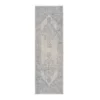 Indoor Outdoor Medallion Runner - Silver - 67x200cm