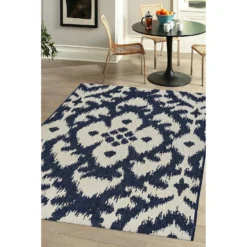 Indoor Outdoor Ikat Rug - Navy - 160x230cm -Home Base Sales Shop 14758907 6985053509599010