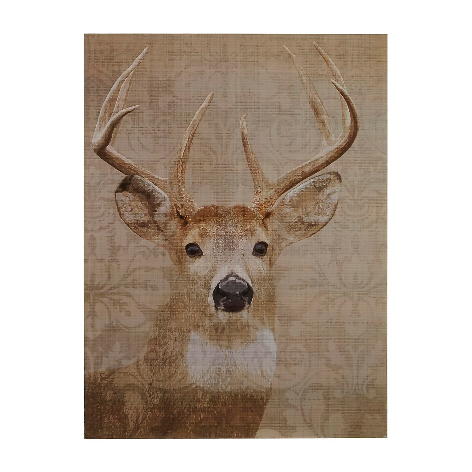 Stag Damask Wall Plaque - 30x40cm 1 Stag Damask Wall Plaque - 30x40cm