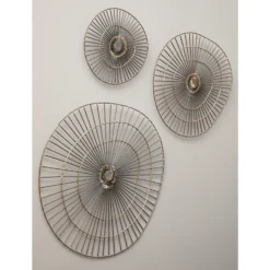 Mirano Medium Abstract Wall Art - Gold - 45x47cm -Home Base Sales Shop 14820992 1415057940573360