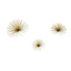 Mirano Set Of 3 Gold Starburst Wall Art -Home Base Sales Shop 14820996 3855057939816322