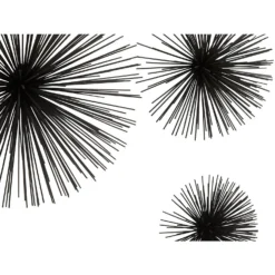 Mirano Set Of 3 Black Starburst Wall Art -Home Base Sales Shop 14821000 3345057937545703