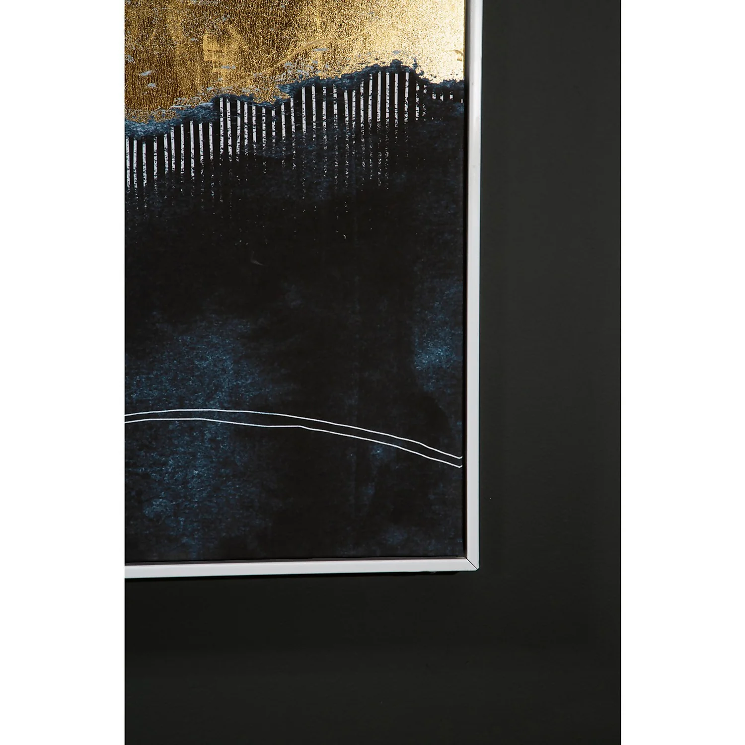 Astratto Wall Art Canvas - Blue & Gold - 103x143cm 4 Astratto Wall Art Canvas - Blue & Gold - 103x143cm - Image 4
