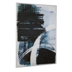 Astratto Wall Art Oil Painting - Blue & Black - 103x143cm -Home Base Sales Shop 14821009 1295058683370732