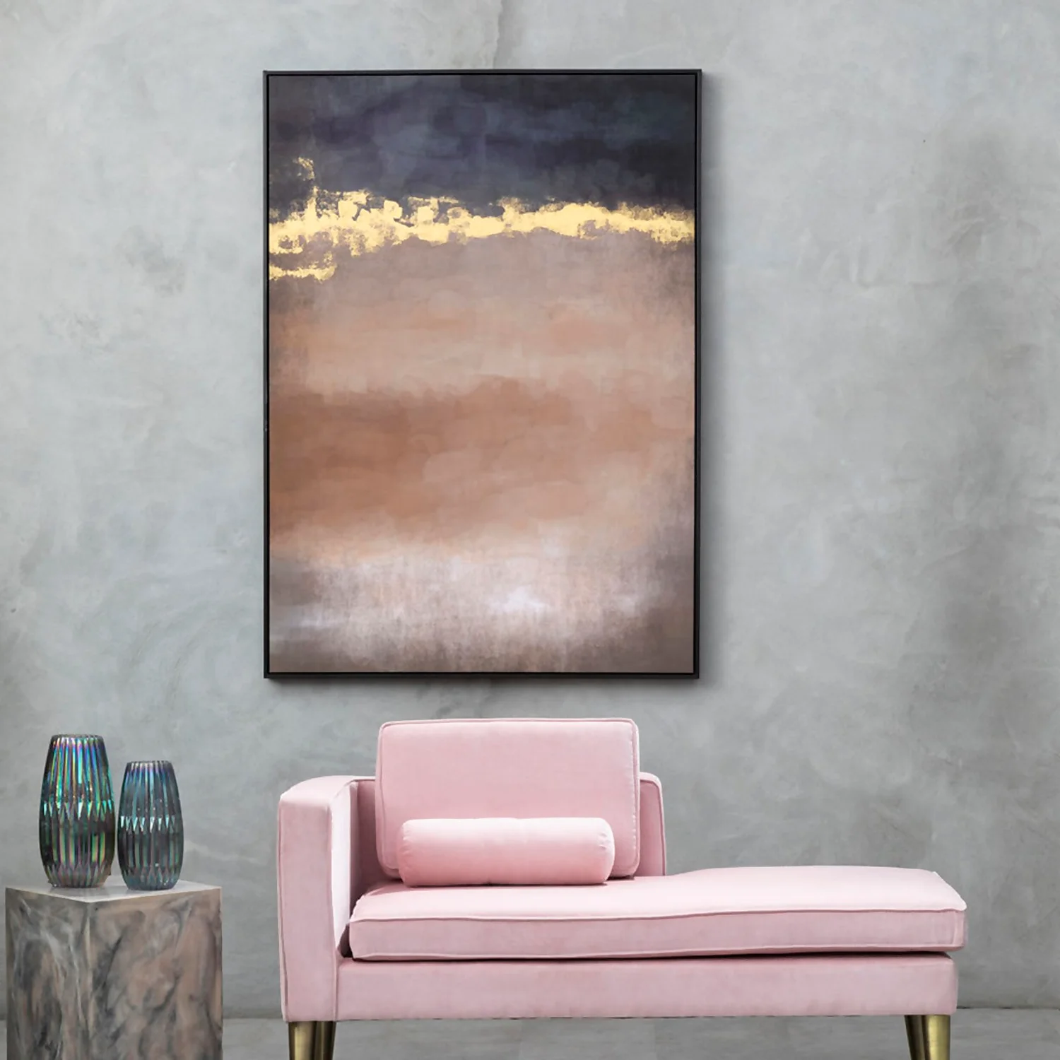 Astratto Classic Wall Art - Pink & Mauve - 103x143cm 4 Astratto Classic Wall Art - Pink & Mauve - 103x143cm - Image 4