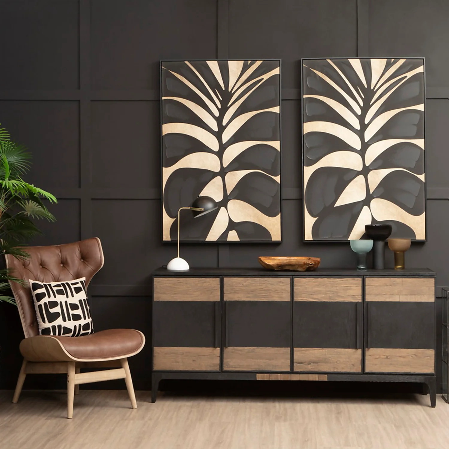 Astratto Canvas Wall Art Oil Painting - Black & Gold - 82.6x122.6cm 6 Astratto Canvas Wall Art Oil Painting - Black & Gold - 82.6x122.6cm - Image 6