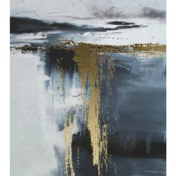 Astratto Oil Paint Wall Art - Blue & Gold - 102.6x142.6cm -Home Base Sales Shop 14821021 9685057937893673