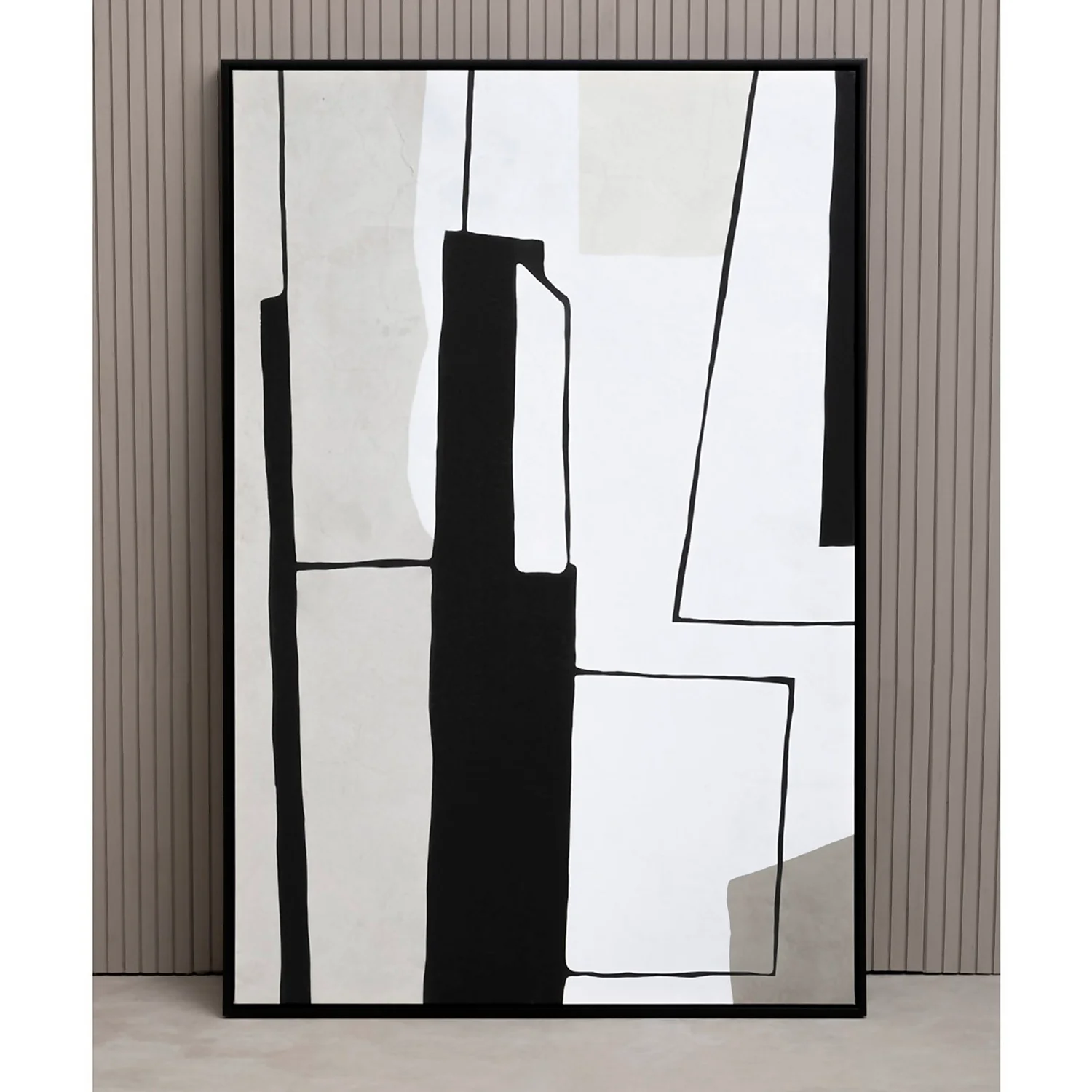 Astratto Abstract Wall Art - Monochrome - 83x123cm 4 Astratto Abstract Wall Art - Monochrome - 83x123cm - Image 4