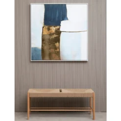 Astratto Wall Art - Blue & Gold - 103x103cm -Home Base Sales Shop 14821052 1745058394053492